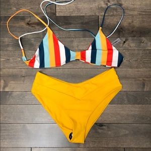 striped bikini